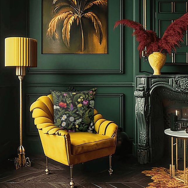 Art Nouveau Garden Muse Design Throw Pillow (Creator Uploaded)