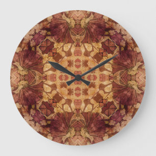 Art nouveau geometric, ornamental pattern. large clock
