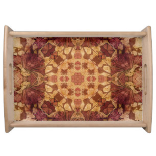 Art nouveau geometric, ornamental pattern. serving tray
