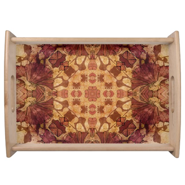 Art nouveau geometric, ornamental pattern. serving tray (Front)