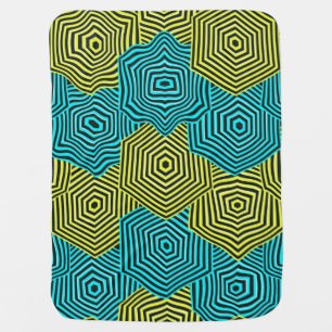 Art Nouveau Geometric Pattern Baby Blanket