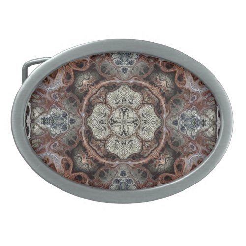 Art nouveau geometric vintage pattern  belt buckle