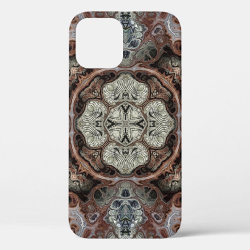 Art nouveau geometric vintage pattern  iPhone 12 case