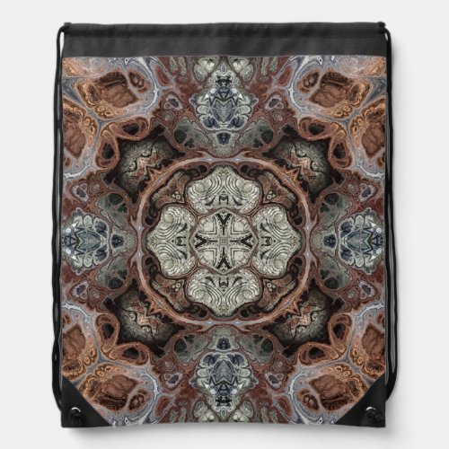 Art nouveau geometric vintage pattern  drawstring bag