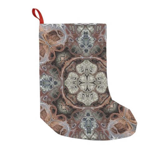 Art nouveau geometric vintage pattern  small christmas stocking