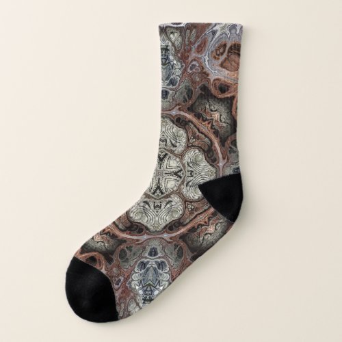 Art nouveau geometric vintage pattern  socks