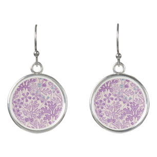 Art Nouveau Geranium Earrings