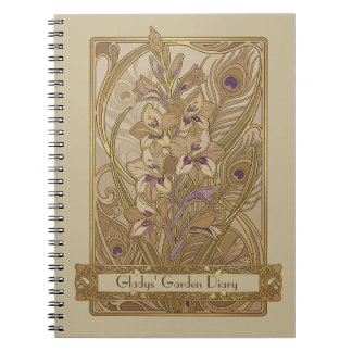 Art Nouveau Gladiolus italicus Notebook