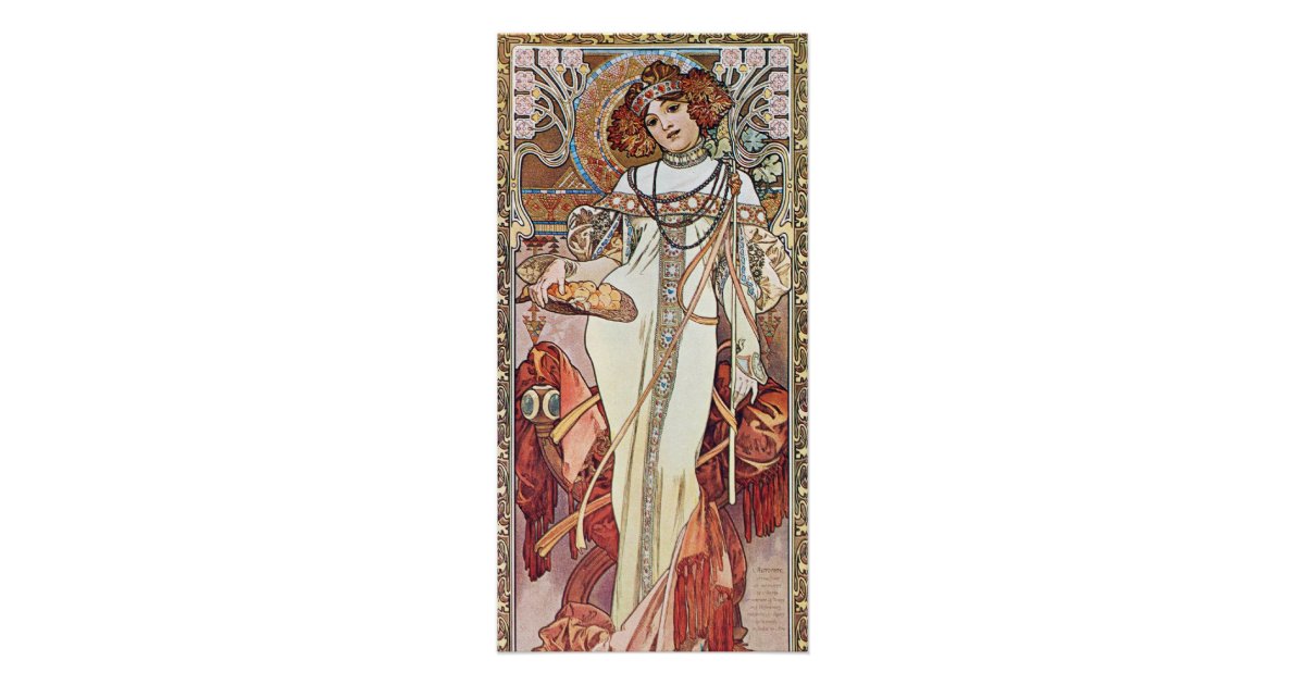 Art Nouveau Goddess Poster | Zazzle