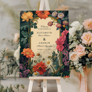 Art Nouveau Gold Frame Wedding Foam Board