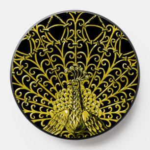 Art Nouveau Gold Peacock PopSocket