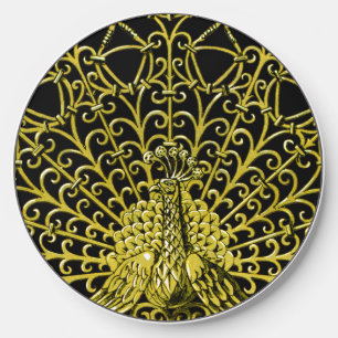 Art Nouveau Gold Peacock Wireless Charger