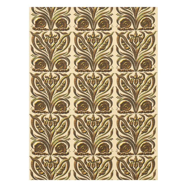 Art Nouveau Gold Tablecloth (Front)
