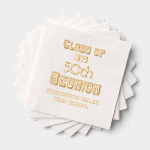 Art Nouveau Graduation Milestone Reunion #1 Foil Napkins