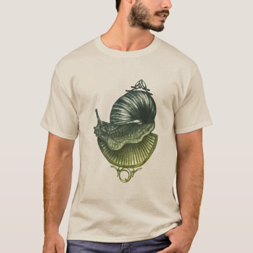Art nouveau green snail  T_Shirt
