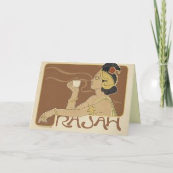 Art Nouveau Greeting Cards - Rajah Coffee by golden_oldies at Zazzle