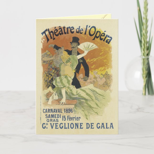 Art Nouveau Greeting cards - Theatre de l'Opera (Front)