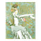 Art Nouveau Greyhound and Lady with Flower