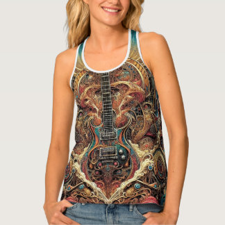 Art Nouveau Guitar Women's Tank Top