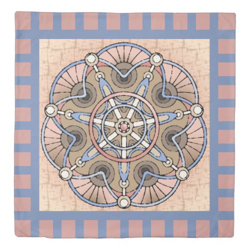 Art Nouveau Haeckel Inspired Sealife Mandala Duvet Cover