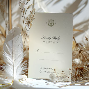 Art Nouveau Harmony Wedding RSVP Card