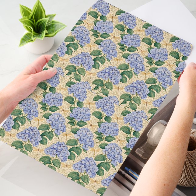 Art Nouveau Hydrangea Pattern with Dragonflies Envelope Mailers (Desk)