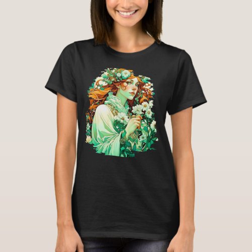 Art Nouveau Imbolc Celtic Spring  T_Shirt