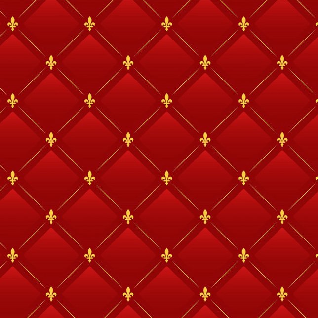 Art Nouveau in Christmas red and gold Round Pillow (Creator Uploaded)