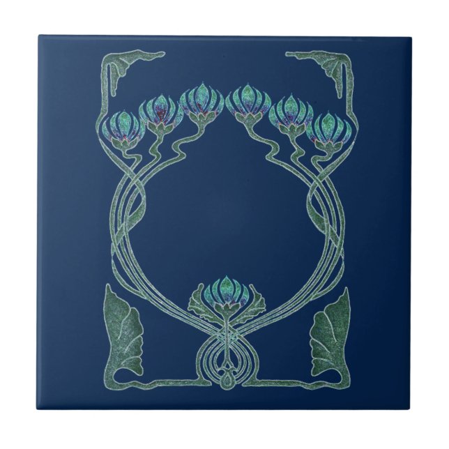 Art Nouveau Inspirations I Ceramic Tile (Front)