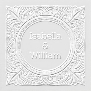 Art Nouveau Inspired Couple Monogram Embosser