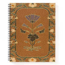Art Nouveau-inspired Floral Design Notebook