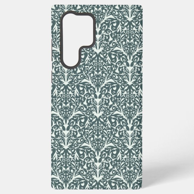 Art Nouveau Inspired Florals Samsung Case - Green (Back)