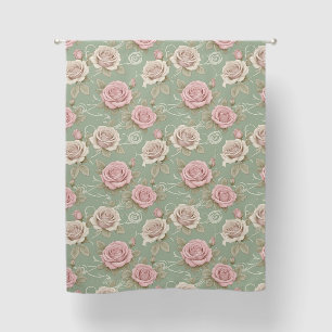 Art Nouveau Inspired Roses In Shades Of Dusty Pink Blackout Curtains