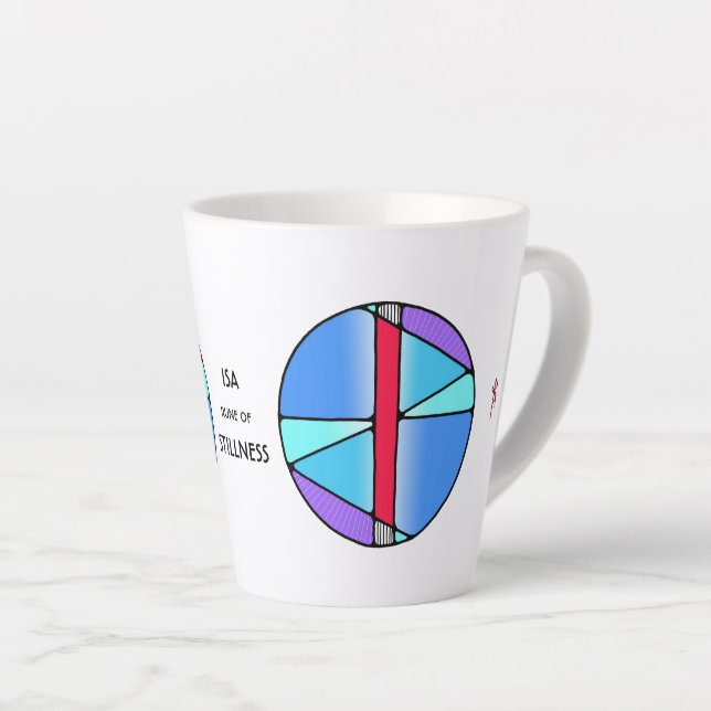 Art Nouveau Isa Rune Latte Mug – STILLNESS (Right Angle)
