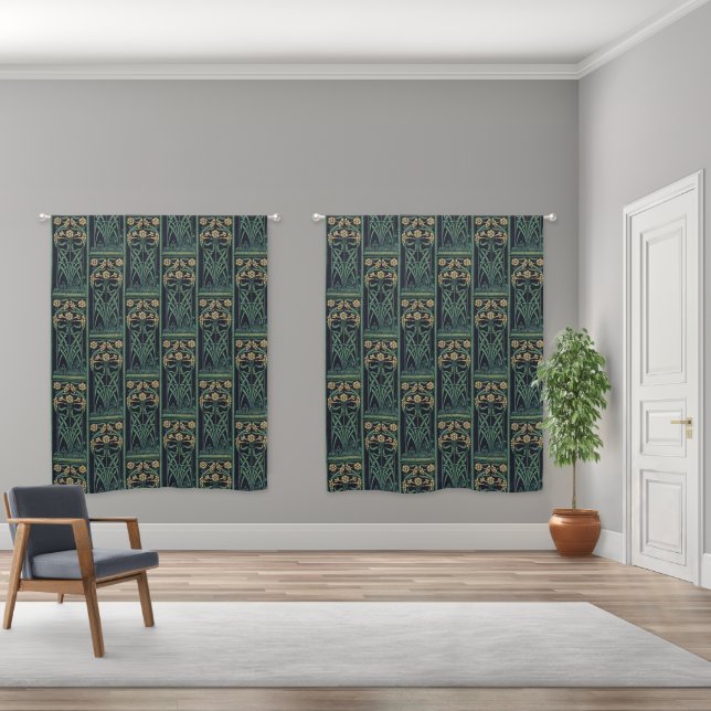 Art Nouveau (J.M. Barrie) Blackout Curtains (Wide)