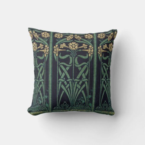 Art Nouveau JM Barrie Throw Pillow