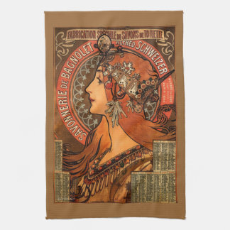 Art Nouveau Jeweled Lady Kitchen Towel