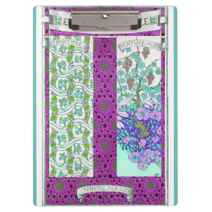 Art nouveau joseph binet Grapevine floral Clipboard