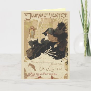 Art Nouveau Journal Greeting Card by golden_oldies at Zazzle