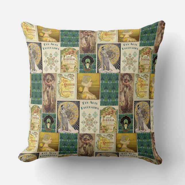 Art Nouveau Ladies Cushion (Front)
