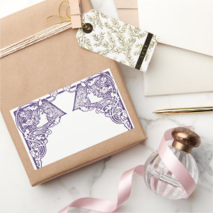 Art Nouveau Ladies Customizable Rectangular Sticker