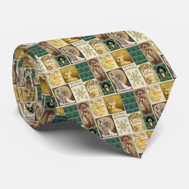 Art Nouveau Ladies Neck Tie (Rolled)
