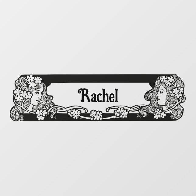 Art Nouveau ladies Wall Decal (Front)