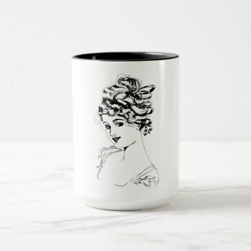 Art Nouveau Lady 1917 Fine Art  Mug