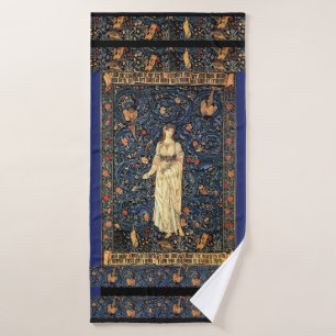 Art Nouveau Lady Bird Morris Flower Bath Towel Set