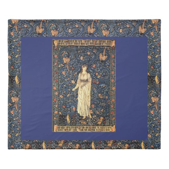 Art Nouveau Lady Birds Rabbit Flowers Duvet Cover Zazzle Art Nouveau Lady Birds Rabbit Flowers Duvet Cover