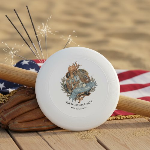 Art Nouveau Lady Liberty USA 250 ID1303 Wham-O Frisbee