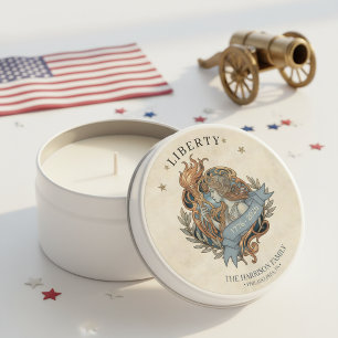 Art Nouveau Lady Liberty USA 250 Motif ID1303 Mini Candle Favors