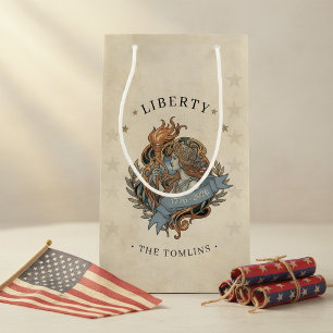 Art Nouveau Lady Liberty USA 250 Motif ID1303 Small Gift Bag