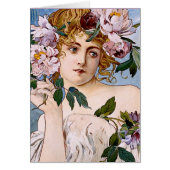 Art Nouveau Lady with Flowers (Front)